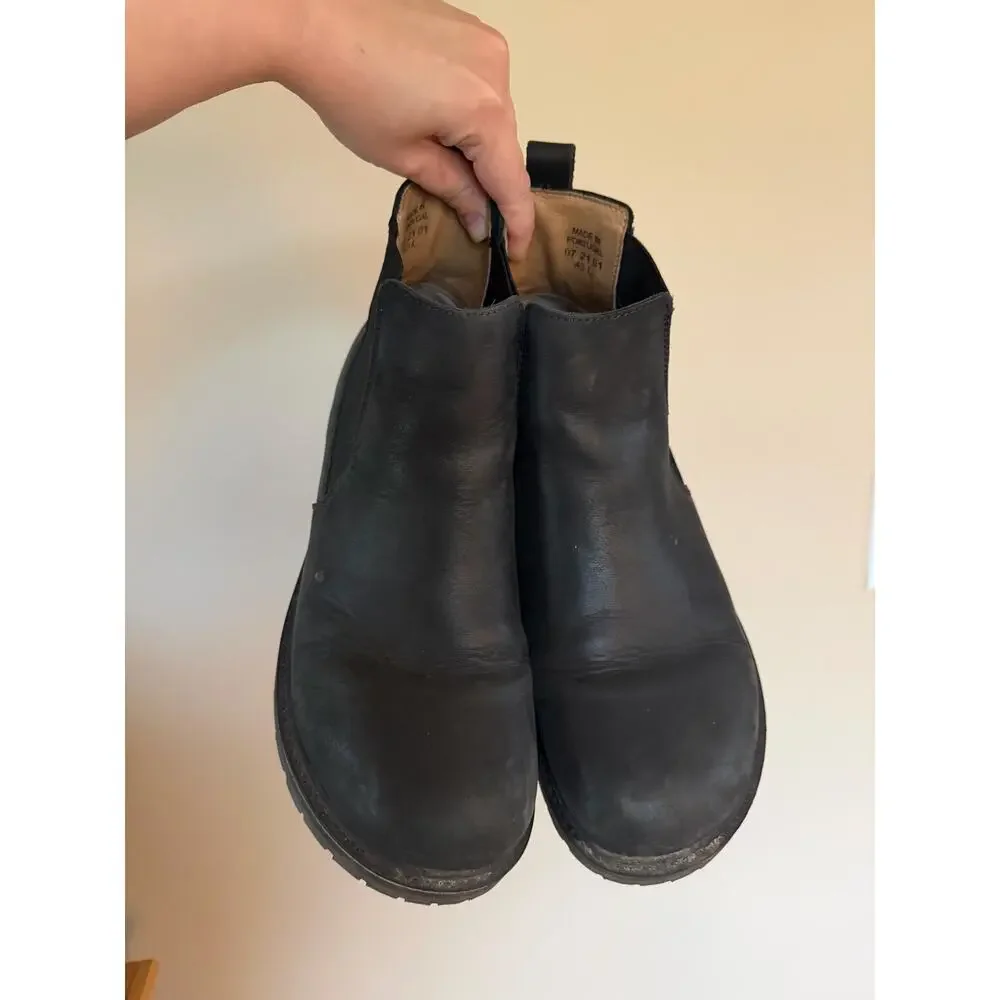 Birkenstock black nubuck size 43/ 10 mens chelsea boots